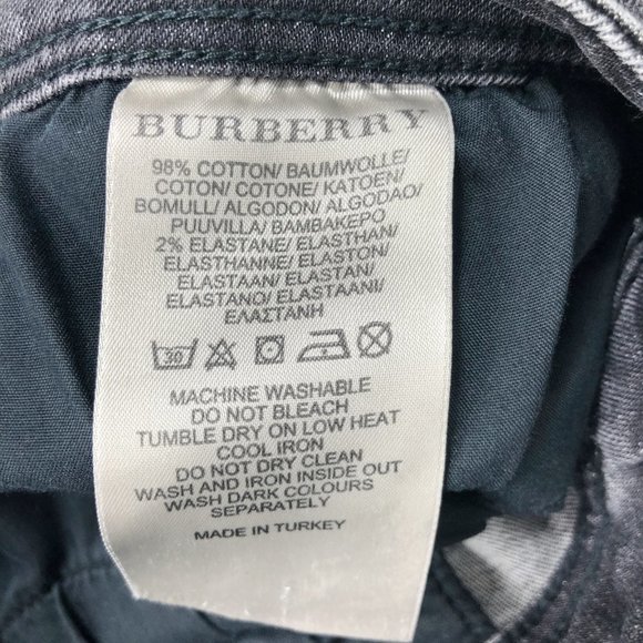 Burberry 25 Grey Bexton Skinny Jeans Ankle Zippers - Picture 7 of 8